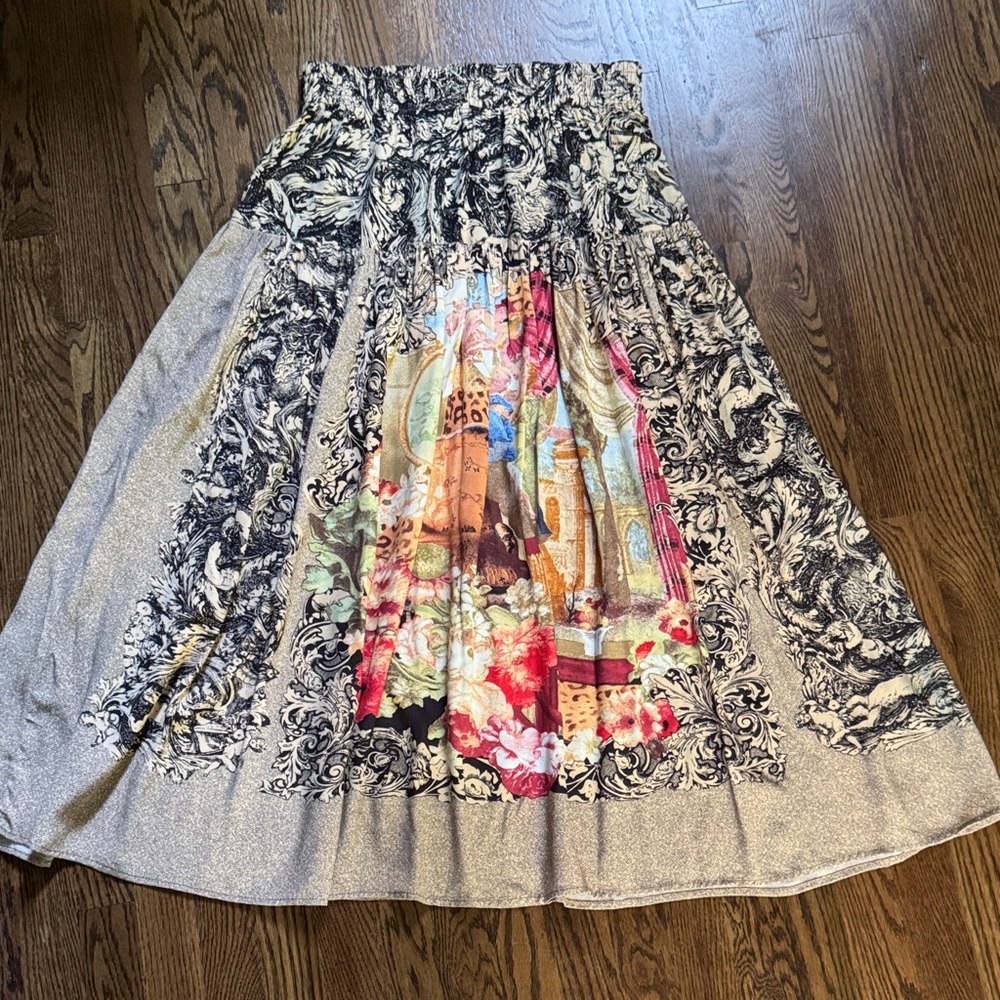 Carole Little Vintage A-Line Skirt with  Art Deco Design